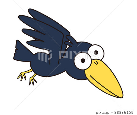 まぬけな顔のカラスのイラスト 88836159
