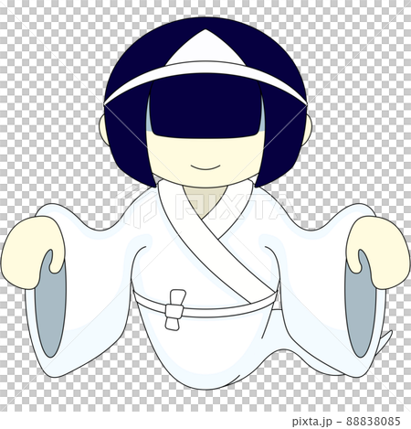 お化けの女の子のイラスト お化けの女の子のイラスト 88838085