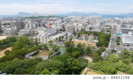 日本十二天守閣丸亀城からの景色 日本十二天守閣丸亀城からの景色 88842198