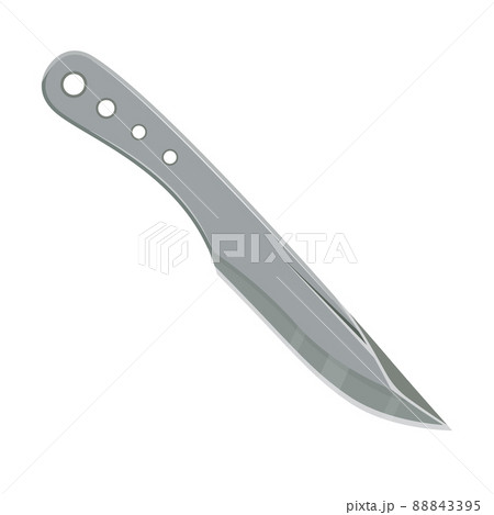 Solid steel hunting or military knife, vector icon Solid steel hunting or military knife, vector icon 88843395