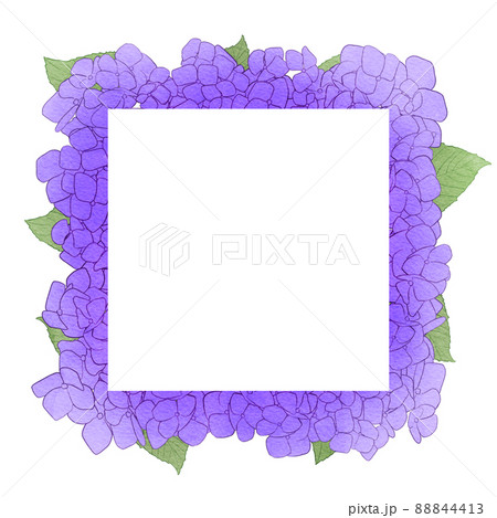 背景素材_水彩風_紫陽花 88844413