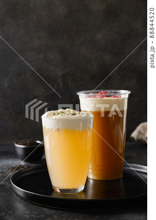 Cheese tea made with whipped cream cheese foam. 88844520