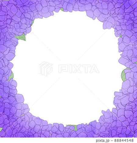 背景素材_水彩風_紫陽花 88844548