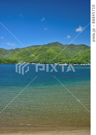 奄美大島　鮮やかな新緑が映える焼内湾 88845710