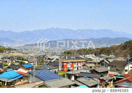別所温泉より浅間山方面を望む(長野県上田市)【2022.4】 別所温泉より浅間山方面を望む(長野県上田市)【2022.4】 88846385