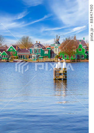 Dutch houses, Zaanse Schans in Netherlands 88847400