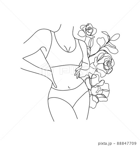 abstract female body silhouette