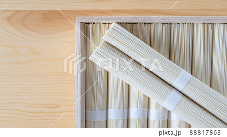 木箱入り・そうめんの束│お中元イメージ 88847863