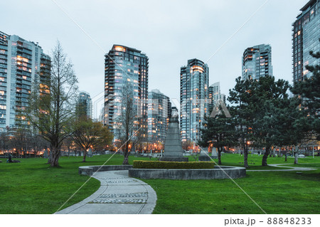 Modern Cityscape at Night. Downtown City Building Skyline. Modern Cityscape at Night. Downtown City Building Skyline. 88848233
