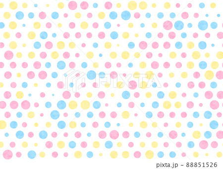 パステルカラーで可愛い水玉模様　背景イラスト 88851526