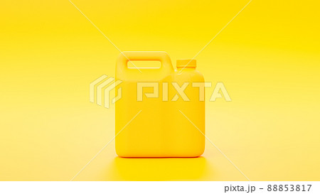 Yellow gallon of oil, Mock-Up. Minimal idea concept. 88853817