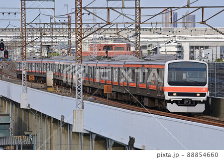 武蔵野線　西浦和ー北朝霞　JR東日本　209系500番台　M73編成（京葉） 88854660