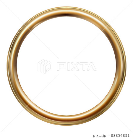 Round classic golden vintage picture frame oval 88854831