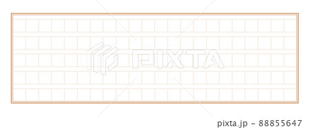 茶色の110字詰めの原稿用紙のテンプレート 一筆箋 メッセージ 便せんの素材のイラスト素材