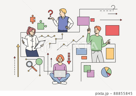 People connected in network look for information 88855845