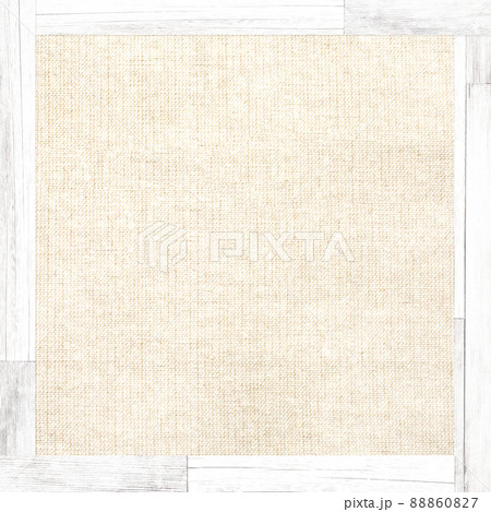 さわやかな木目と布のフレーム素材 88860827