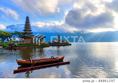 Pura Ulun Danu Beratan or Pura Bratan is a Hindu temple on a lake Beratan in Bali, Indonesia. 88861297