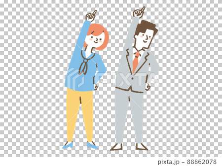 辦公室工作人員用手指指點_男人和女人_顏色 辦公室工作人員用手指指點_男人和女人_顏色 88862078