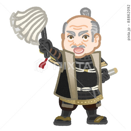 号令を掛けている徳川家康の様な老武将 号令を掛けている徳川家康の様な老武将 88862092