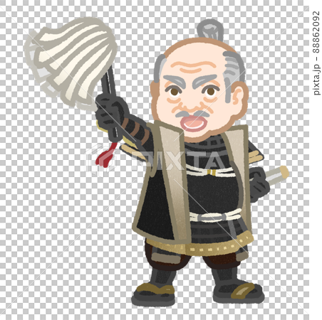 号令を掛けている徳川家康の様な老武将 号令を掛けている徳川家康の様な老武将 88862092