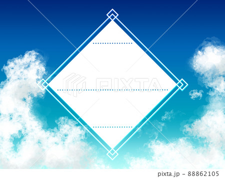 夏の青空 フレーム素材 夏の青空 フレーム素材 88862105