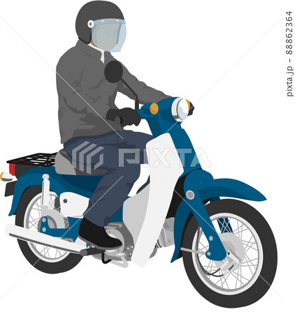 原付バイクに乗る人2 88862364