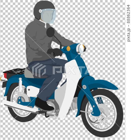原付バイクに乗る人2 88862364