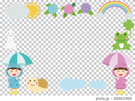梅雨 6月 フレーム 背景素材 88862900