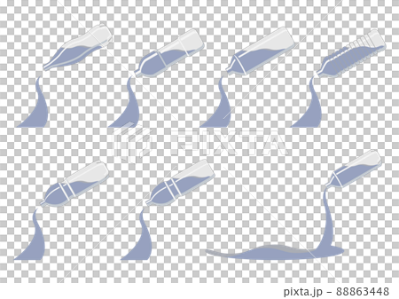 ペットボトルと水のイメージ。 イラスト素材。 ペットボトルと水のイメージ。 イラスト素材。 88863448