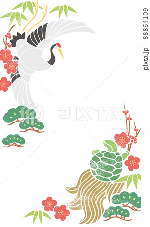 鶴と亀のイラスト 88864109