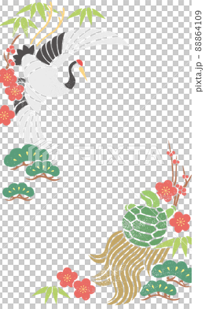 鶴と亀のイラスト 88864109