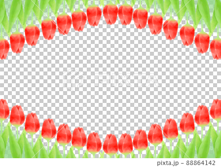 Decorative frame with tulip motif Decorative frame with tulip motif 88864142