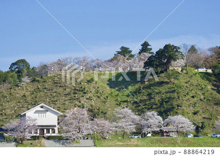 整備の済んだ春の月山富田城遠景 88864219