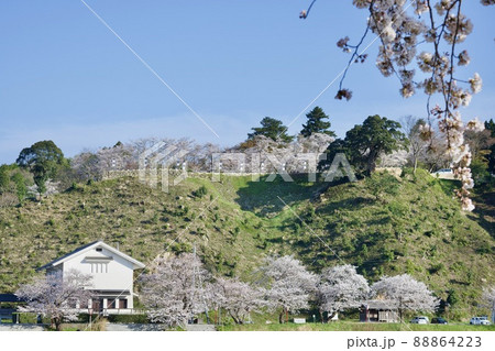 整備の済んだ春の月山富田城遠景 88864223