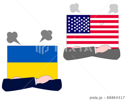 ウクライナとアメリカとの外交の状態を表している。 88864317