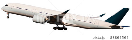 Commercial passenger airplane on white Commercial passenger airplane on white 88865565