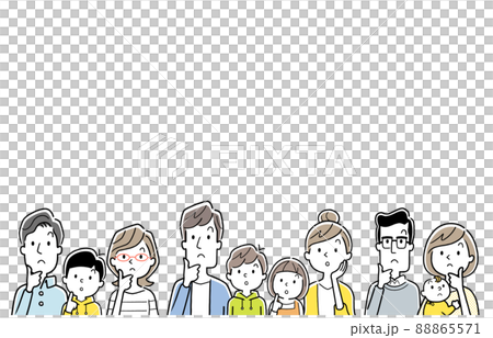 Vector Illustration Material: Family, Parenting Generation, People Who Have Questions 88865571