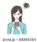 スマホを持つ女性 88866364