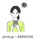 スマホを持つ女性 88866366