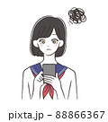 スマホを持つ女性 88866367