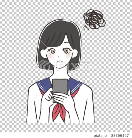 Woman holding a smartphone 88866367