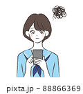 スマホを持つ女性 88866369