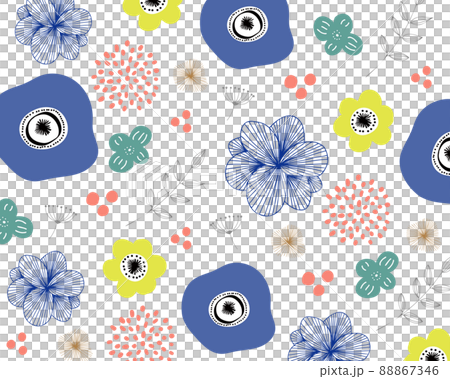 斯堪的納維亞五顏六色的植物背景圖 88867346