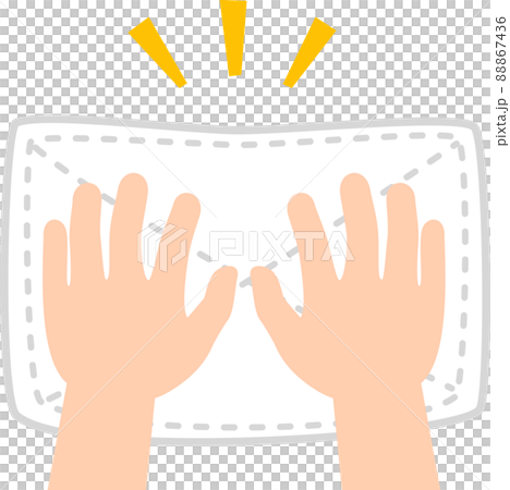 雑巾をかける手 88867436