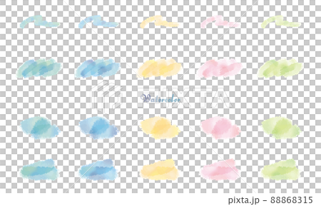 Watercolor touch line heading material 88868315