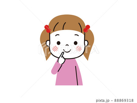 自分を指さす女の子 88869318