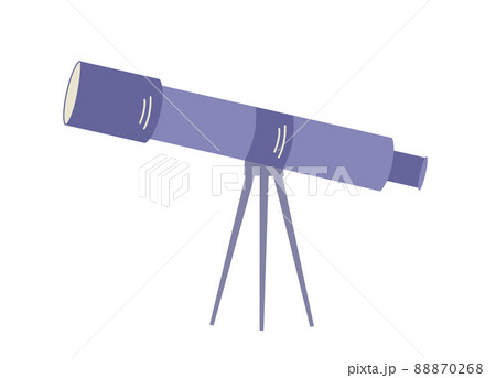 Telescope on a tripod cartoon doodle illustration. Vector image of an optical device. 88870268