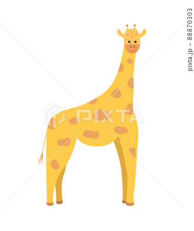 Cute cartoon giraffe. Vector illustration of an... - Stock Illustration  [88870303] - PIXTA