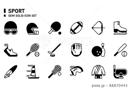 Sport icon set. 88870445