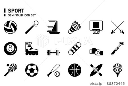 Sport icon set. 88870446